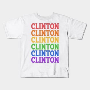 CLINTON COLORFUL CHRISTMAS Kids T-Shirt